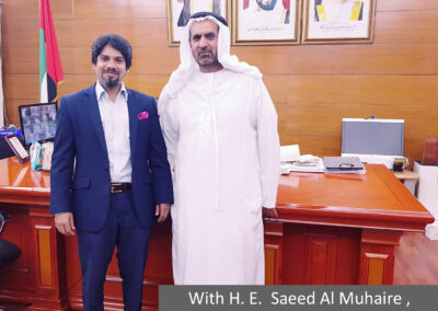 With H. E. Saeed Al Muhaire , ambassador of United Arab Emirates.