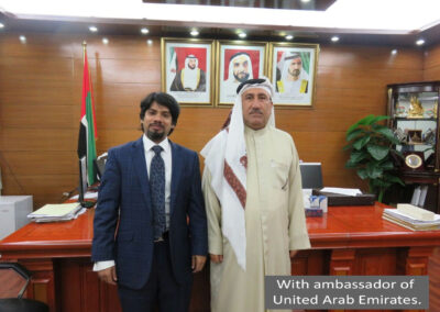 With ambassador of United Arab Emirates.